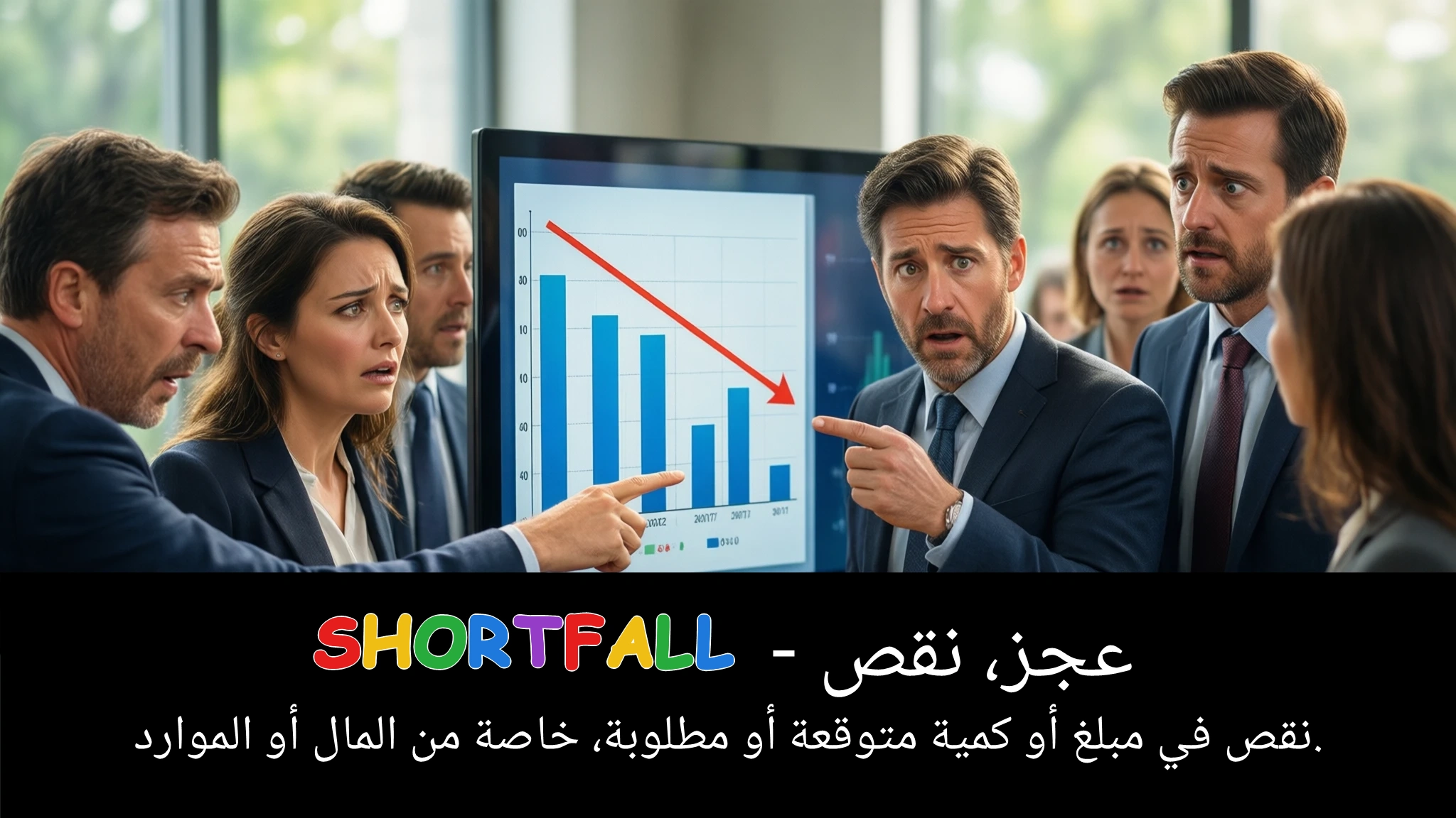 Arabic Illustration for shortfall